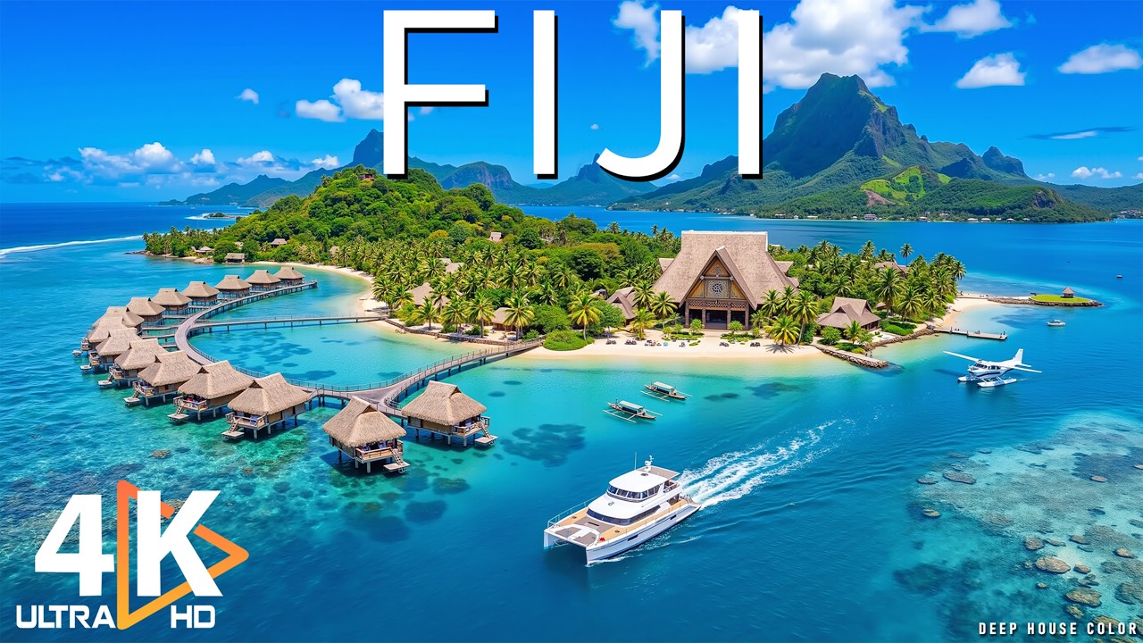 Fiji 4K Drone Footage 🇫🇯 | Tropical Islands, Crystal Lagoons & South Pacific Paradise