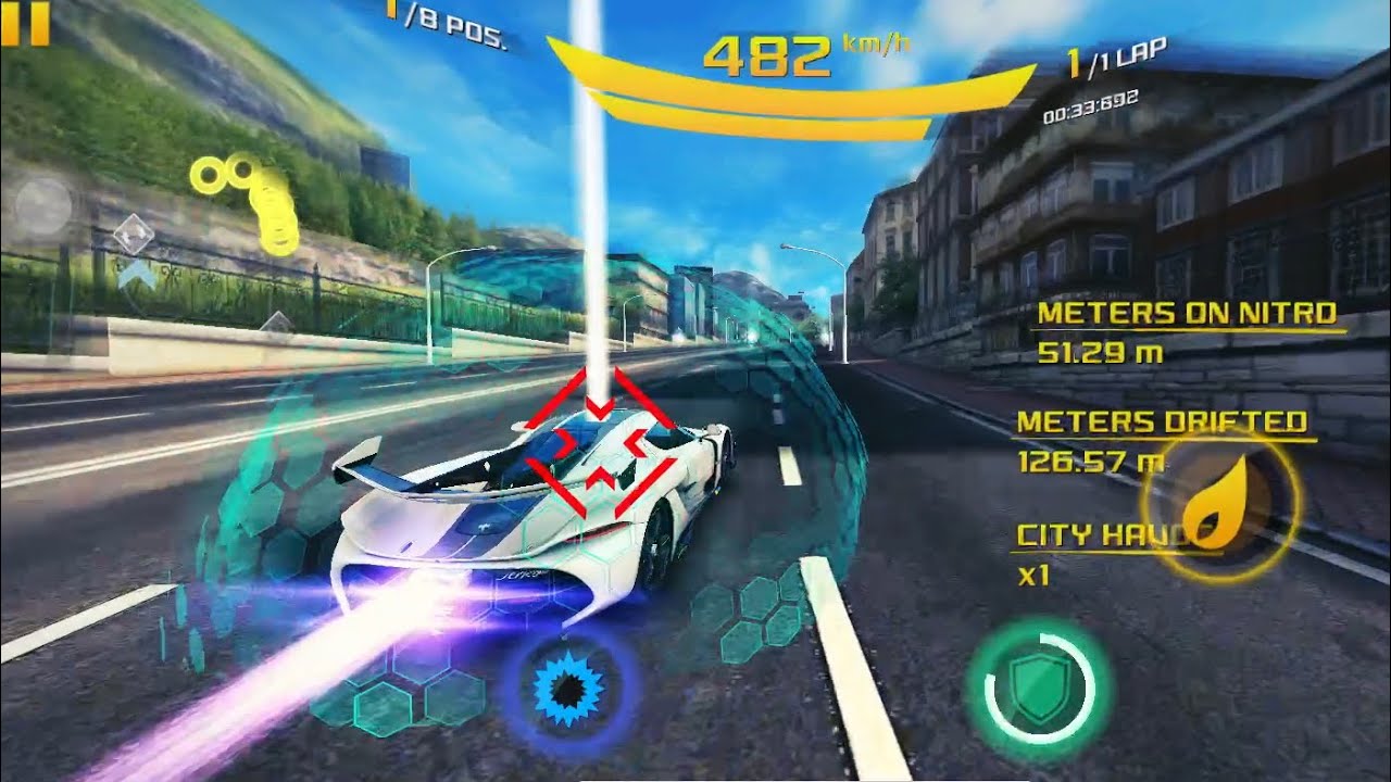 Asphalt 8, Showdown Cup Azure Coast Reverse, Koenigsegg Jesko Top - 1%