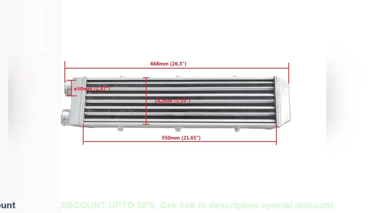 Aluminum Turbo Intercooler  550*140*68 MM  26