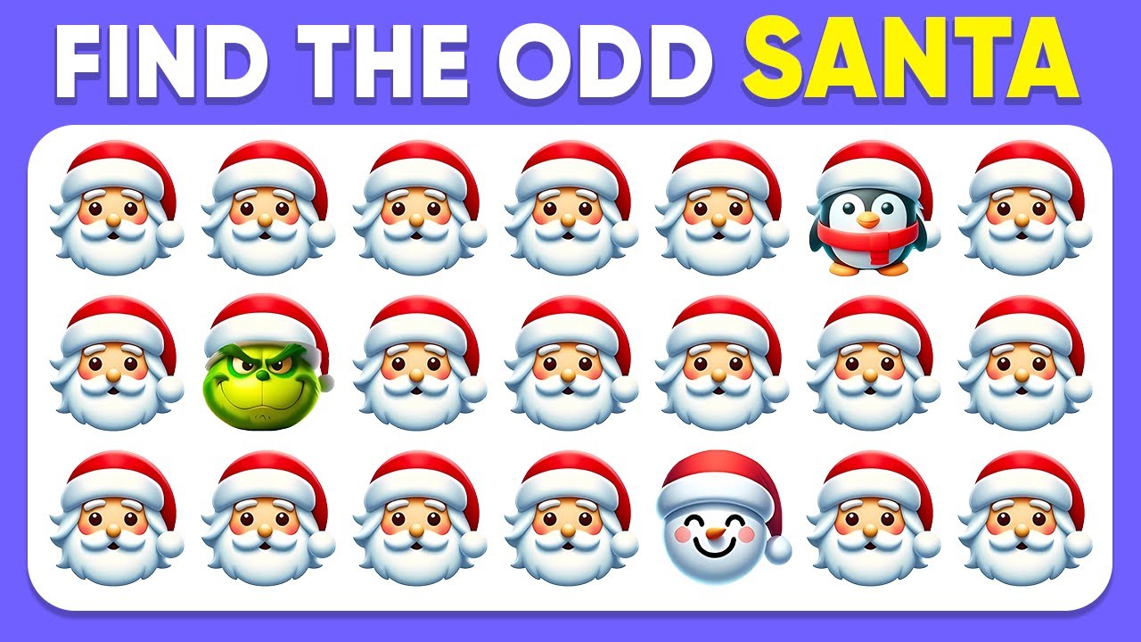 Find the ODD One Out - Christmas Edition 🎄🎅⛄️ | Easy, Medium, Hard Levels | Emoji Quiz
