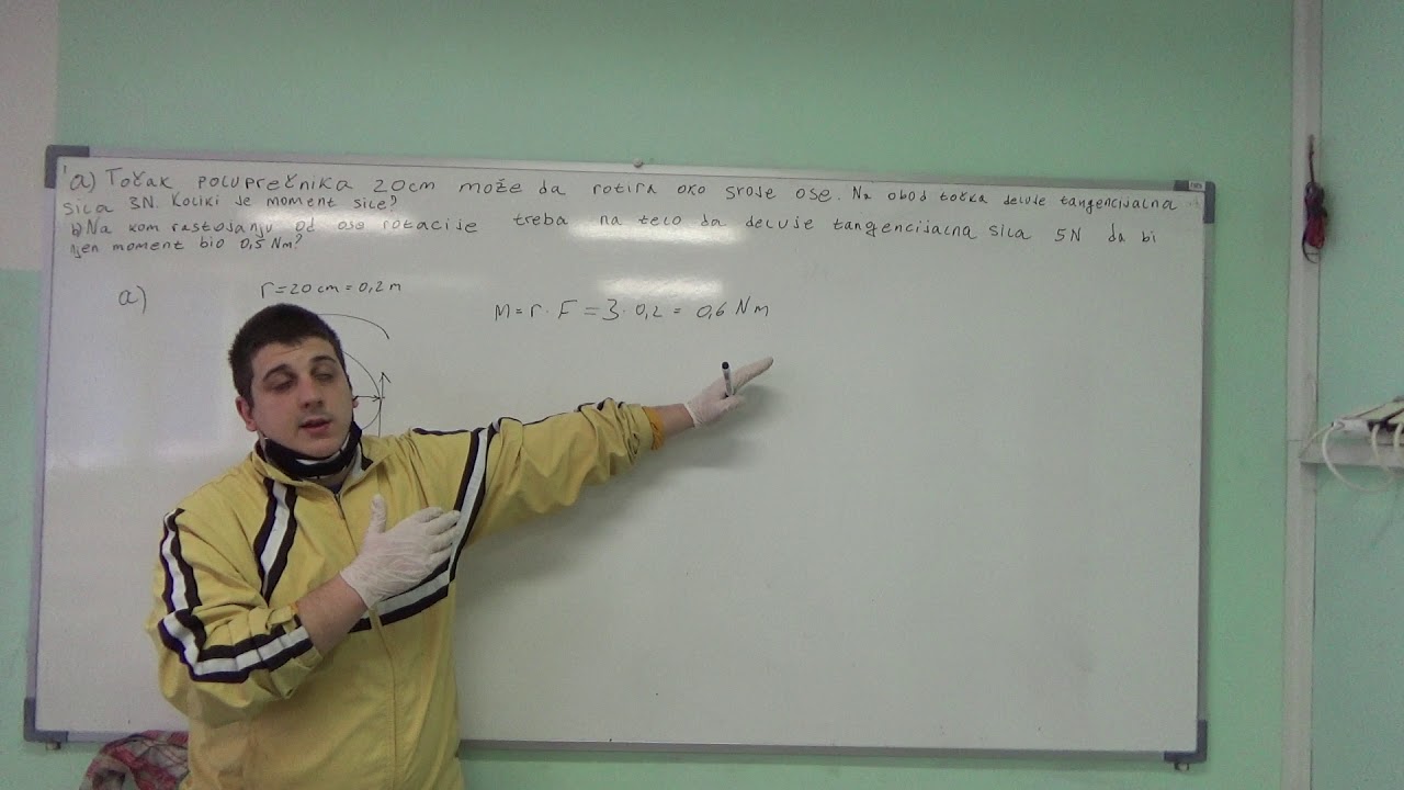 Dinamika rotacije 1 Srednja skola Fizike