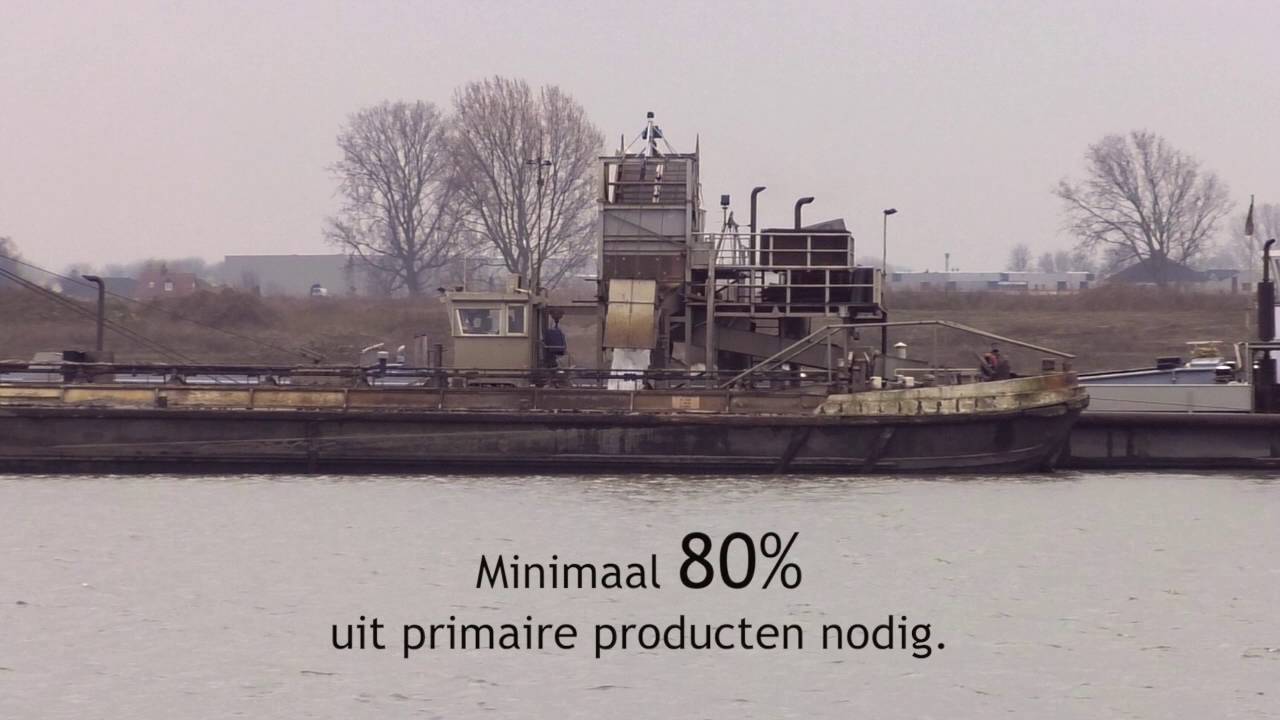 Zand- en grind winning voor de betonindustrie