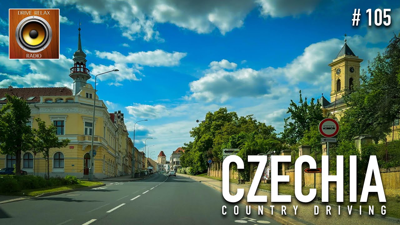 Санни Драйв из Праги в Мельник 🇨🇿 | Расслабляющая чешская деревня | 4К HDR