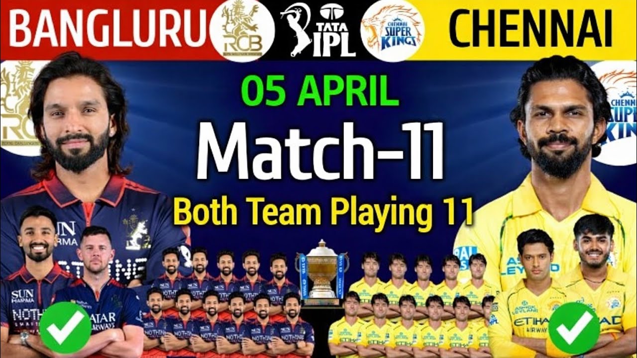 Rcb vs Csk playing 11|| Rcb vs Csk comparison video|| IPL 2026 