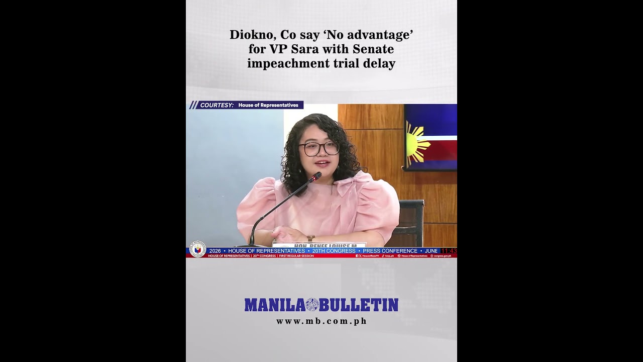 Diokno, Co say &lsquo;No advantage&rsquo; for VP Sara with Senate impeachment trial delay