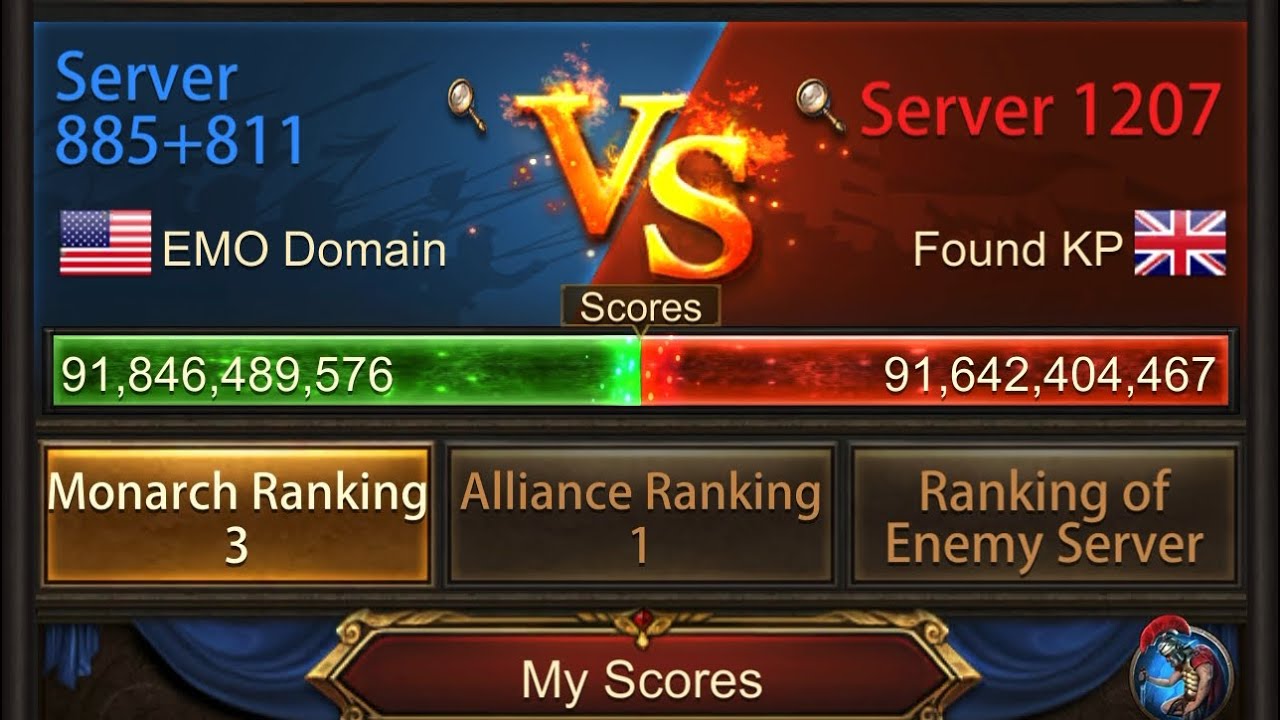 Evony SvS - 20b point comeback! -s885 EMO vs s1207 NEX 180b total SvS! #evony #evonythekingsreturn 