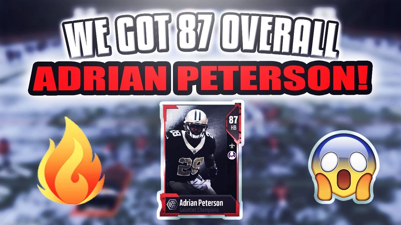 I got 87 GAUNTLET REWARD ADRIAN PETERSON! - Madden 18 Ultimate Team