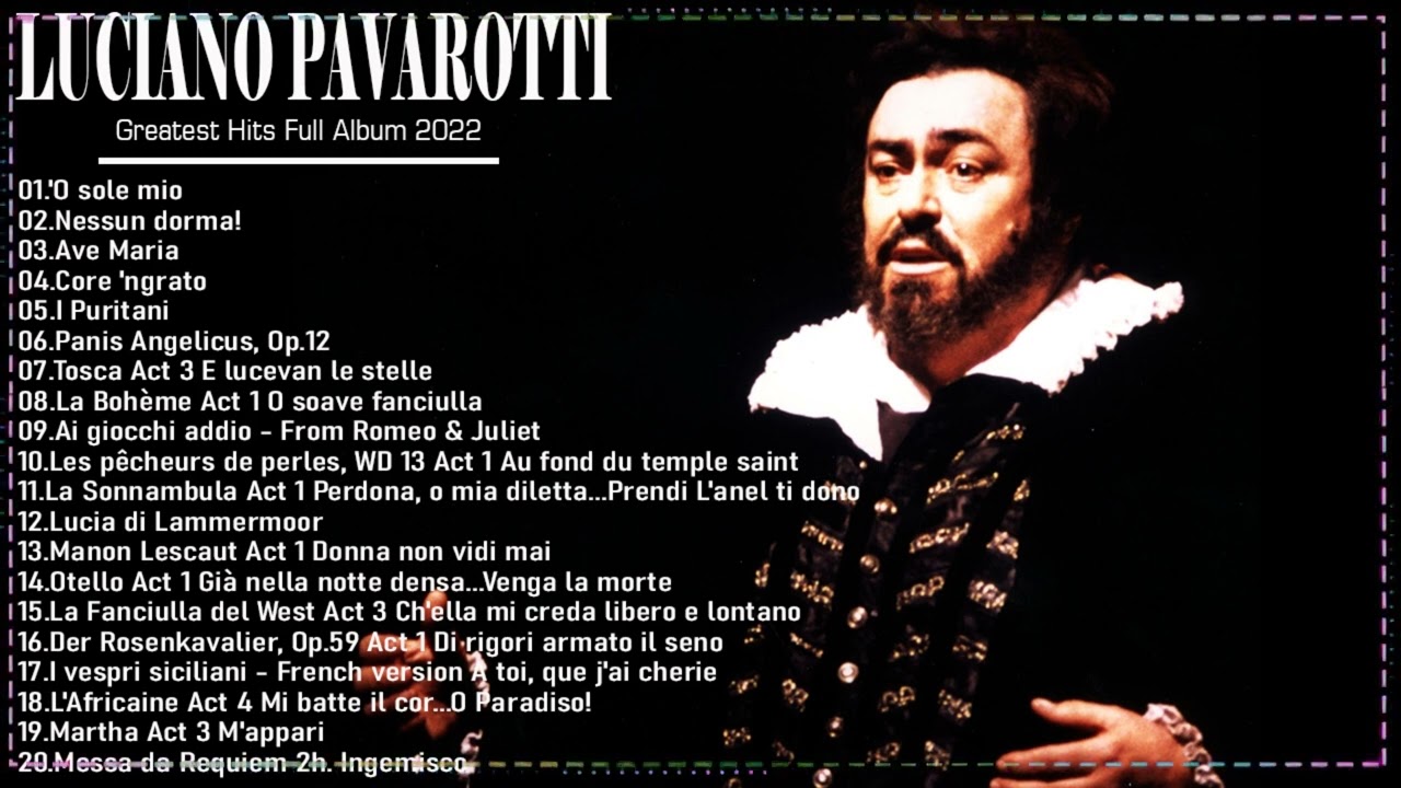 Luciano Pavarotti Hits Songs Collection - Luciano Pavarotti New Songs 2022