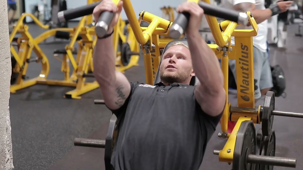 NAUTILUS PLATE LOADED INCLINE PRESS WITH INSIDE GRIP