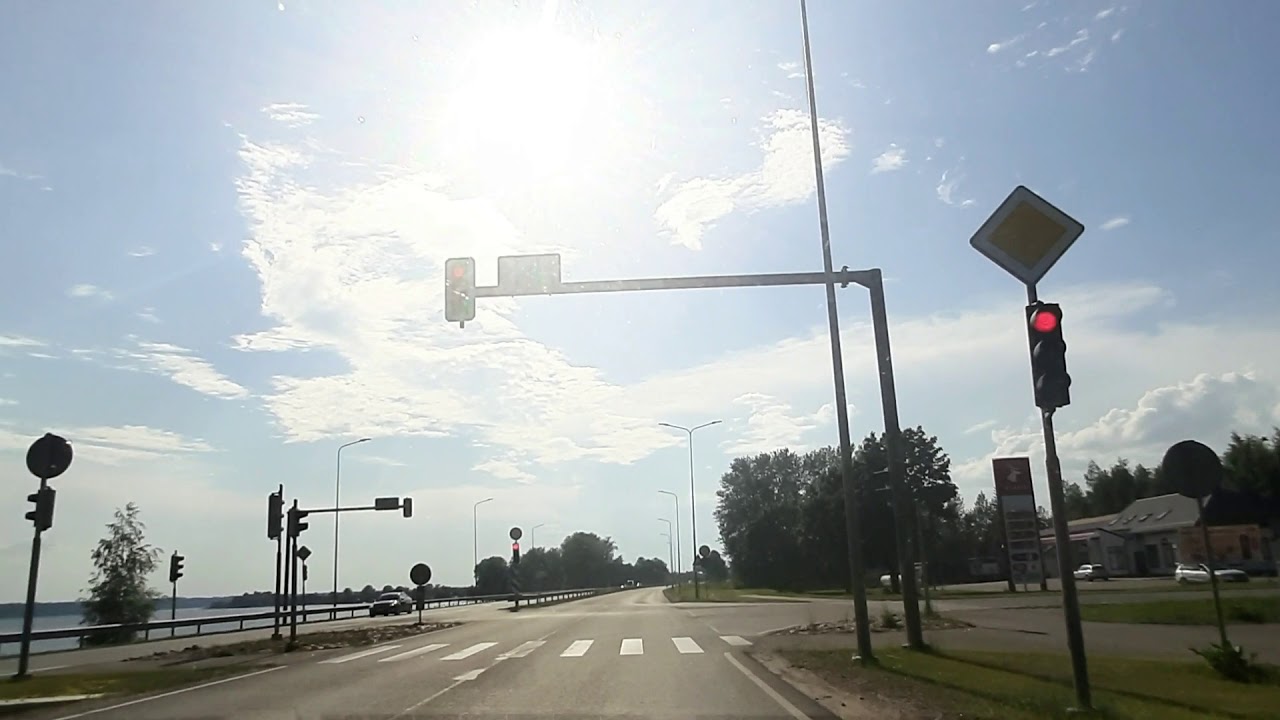 Eu - roads. Ogre - Riga. Latvia. Road A6,E67. По дорогам Латвии.