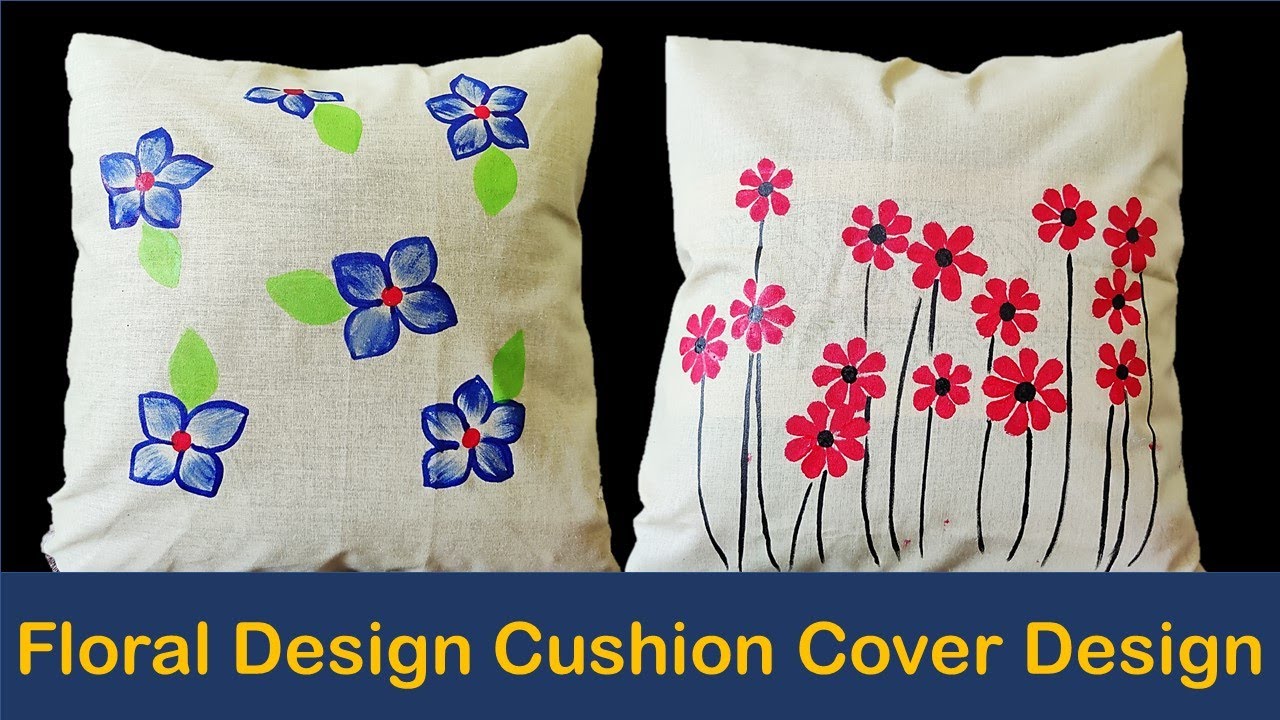 Very Easy & Simple Design Cushion, Pillow Cover Painting I Two Designs in a Video