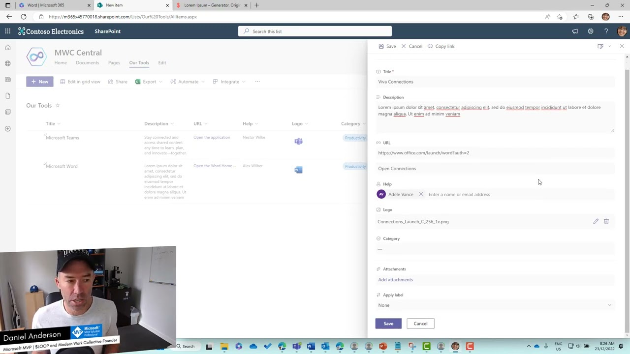 Как создать панель инструментов и приложений в SharePoint