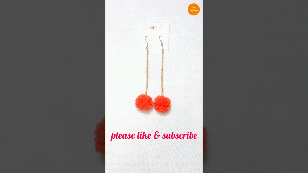 Beautiful wool earring.easy to make.