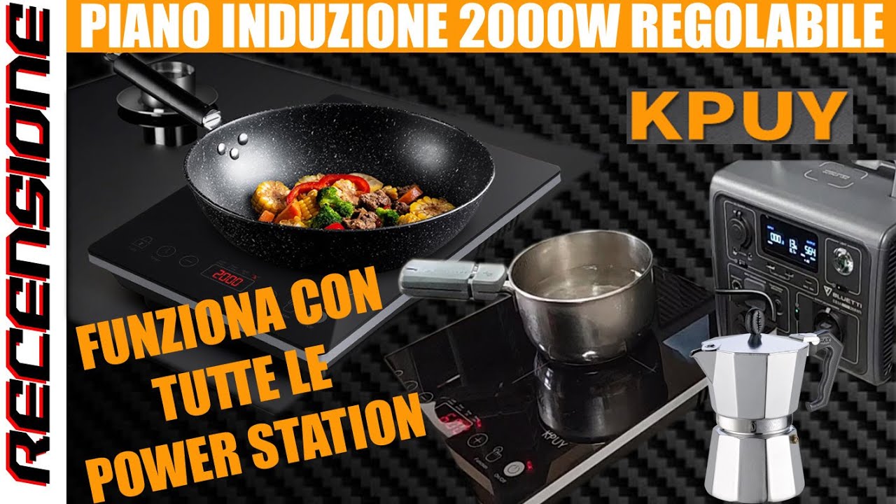 il mio piano a induzione portatile RECENSIONE KPUY 2000 Watt con tutte le power station