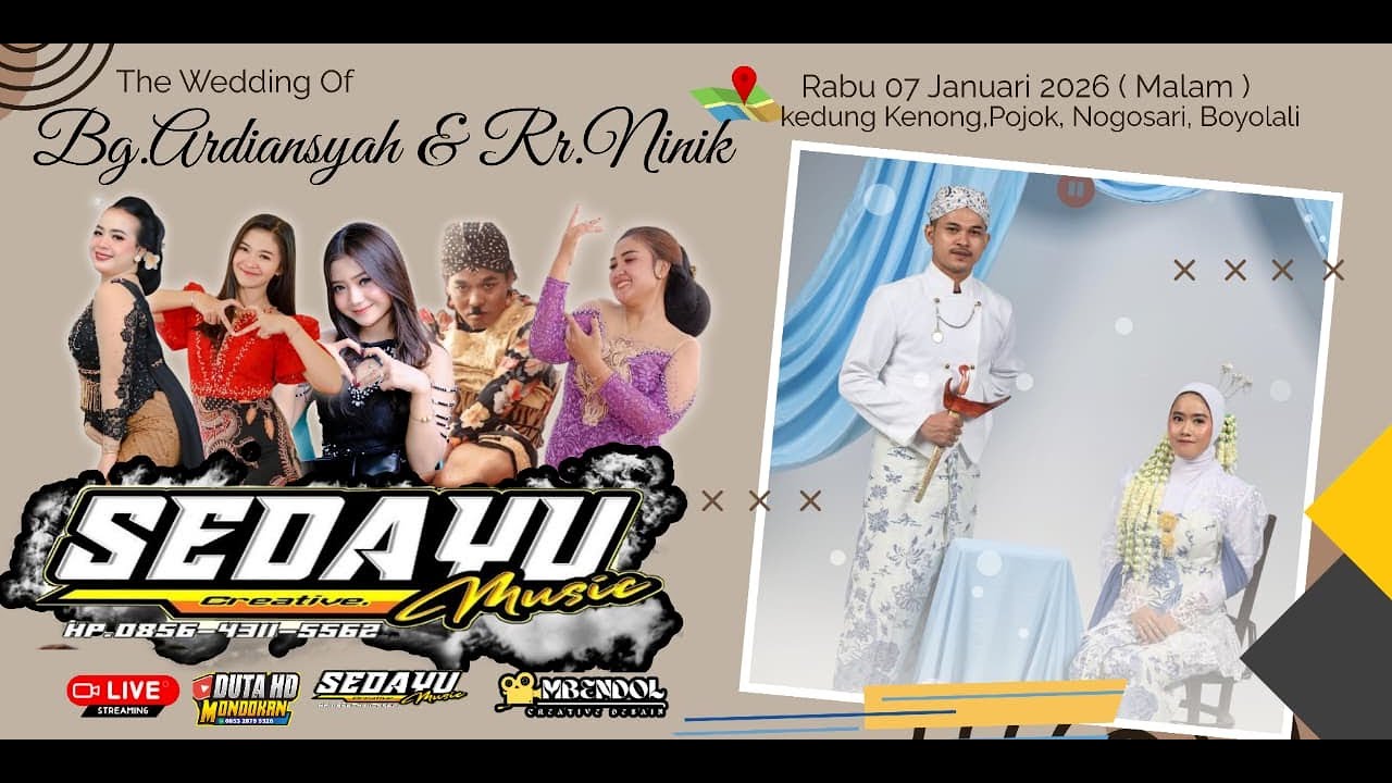 Live SEDAYU MUSIC ||UDIN AUDIO||DUTA HD MONDOKAN ||  Kedung Kenong,Nogosari, Boyolali 07 Jan 2026.