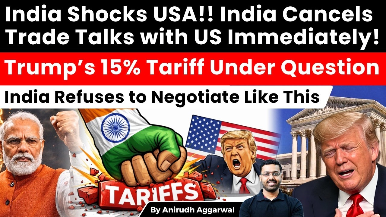 India Shocks USA! Cancels Trade Talks with US Immediately! Trump’s 15% Tariff Under Question.