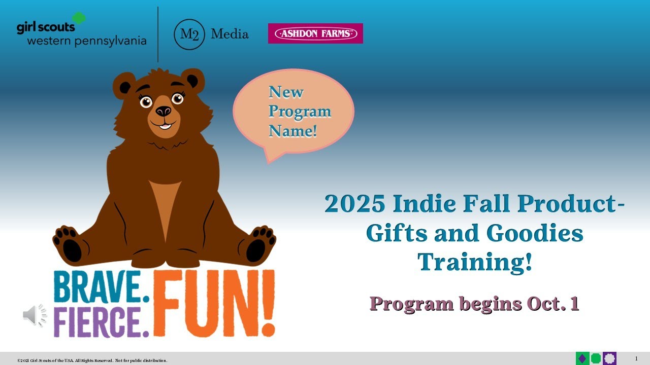 2025 Indie Girl Scout Gifts & Goodies Training