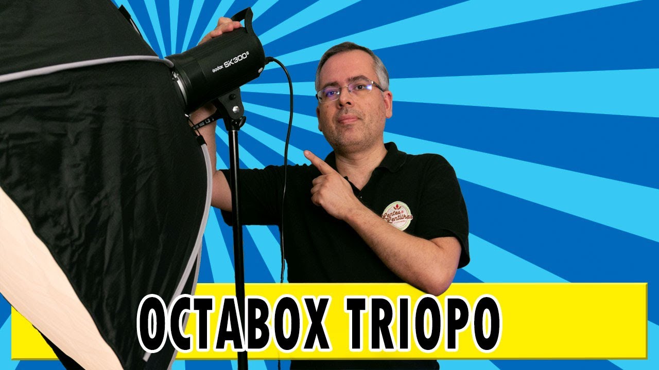 Octabox Triopo com anel de montagem Bowens