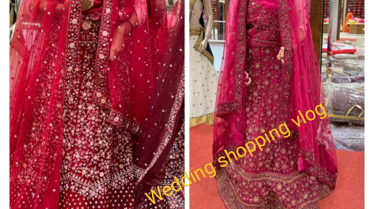 Wedding dress shopping at Kalyan silks .bridal wedding lehengas and gown shopping vlog