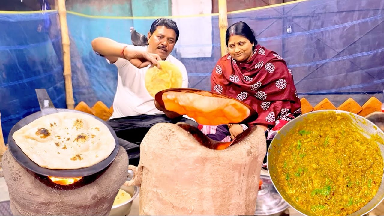 বিনা তন্দুর ছাড়াই নরম তন্দুরি রুটি তাও আবার’মাটির উনুননে সাথে ধাবা স্টাইলের ডিম তড়কা পুরো জমে যাবে🔥