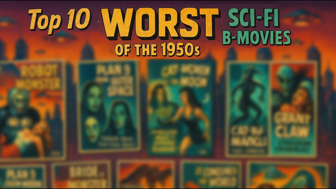 Top 10 WORST Sci-fi B-Movies of the 1950s
