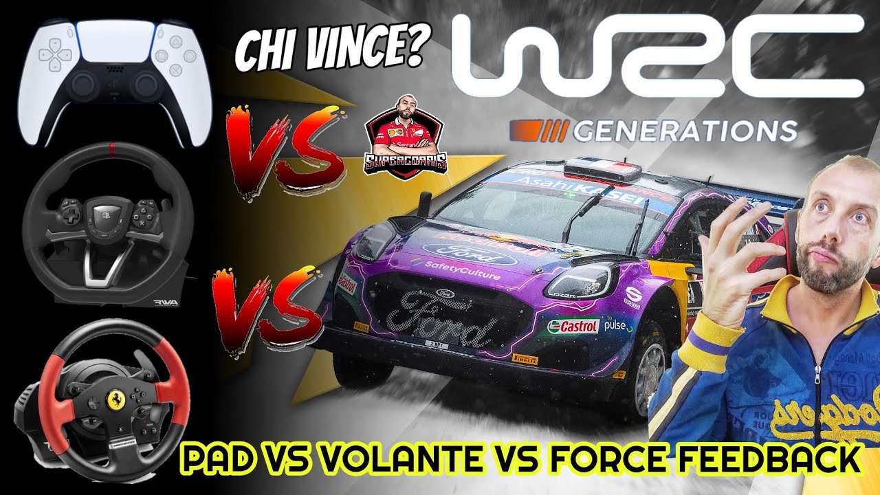 WRC GENERATIONS PAD VS VOLANTE VS VOLANTE FORCE FEEDBACK 💥