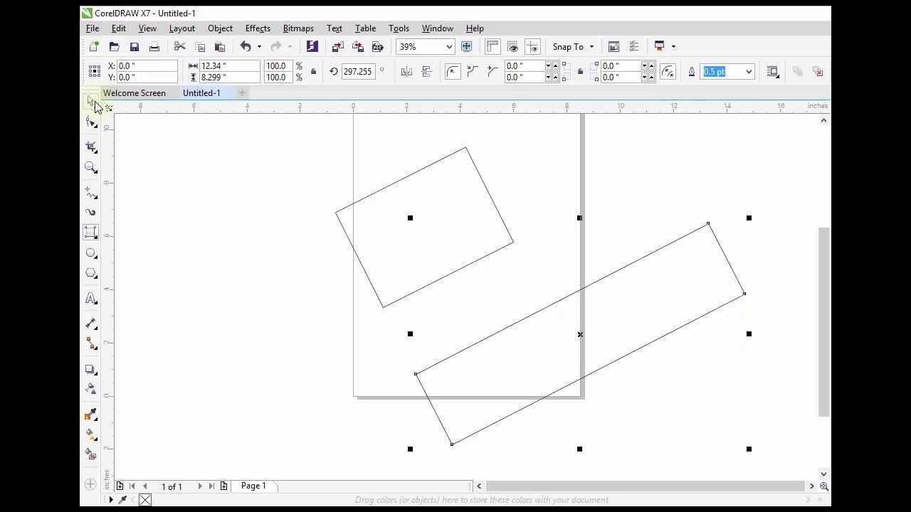 CorelDraw X7 Tutorials - Rectangle Tool