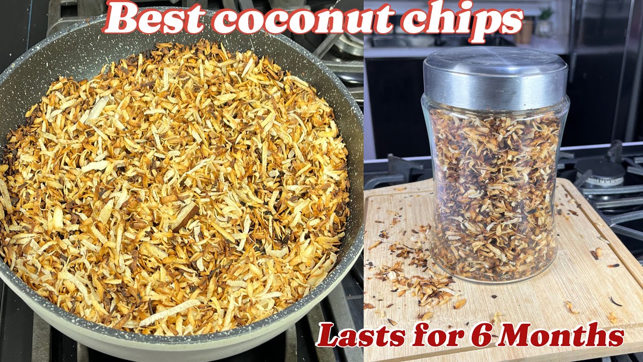 Easy way Of Making Coconut Chips at Home -  This will Last Long