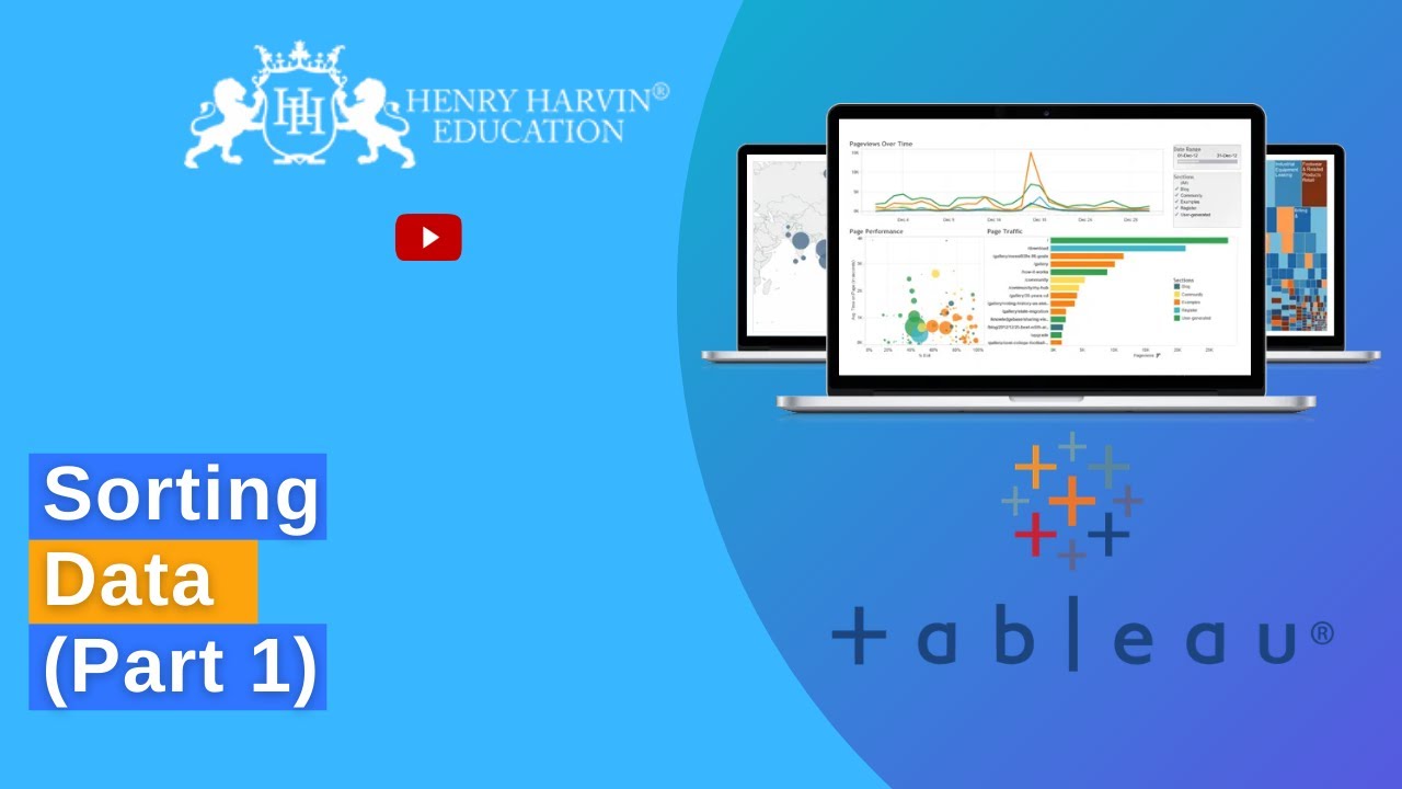 Sorting Data (Part 1) | Best Online Tableau Course Tutorial For Beginners | @henryharvin