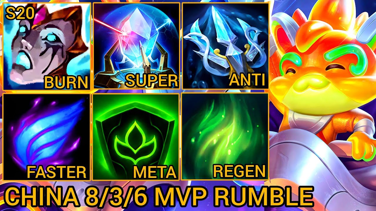 Country Top 1 Rumble MVP Baron Lane 8/3/6 - China Wild Rift New Meta Build & Runes By Tiarty