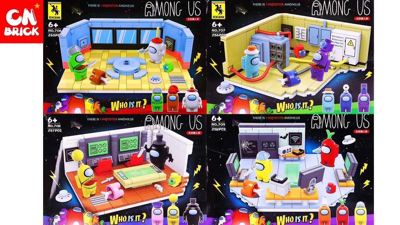 Unoffical LEGO COLLECTION 2021  AMONG US THE SKELD SCENE UNOFFICAL LEGO SPEED BUILD