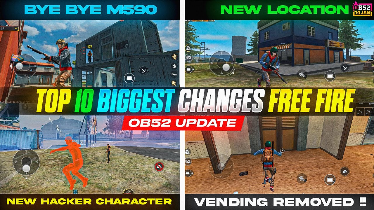 New LOCATION + Vending MACHINE REMOVED😱🔥 | OB52 UPDATE Free Fire | Free Fire OB50 UPDATE CHANGES✅