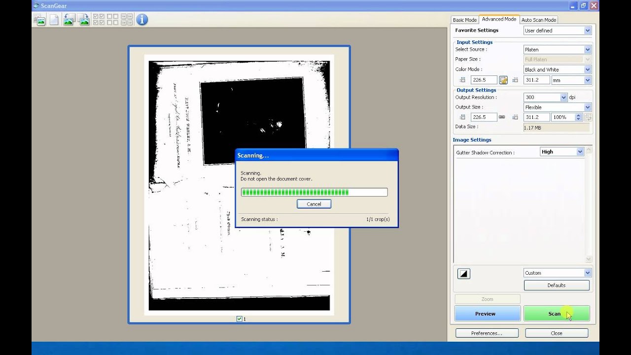 Scanning a book using Advanced Tiff Editor