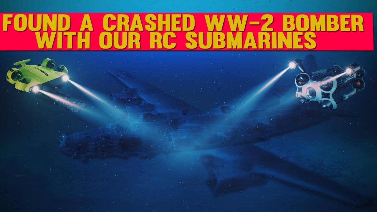 FOUND A CRASHED WORLD WAR 2 ERA BOMBER WITH OUR RC SUBMARINES. PART 1  Fifish V6s  Chasing Max