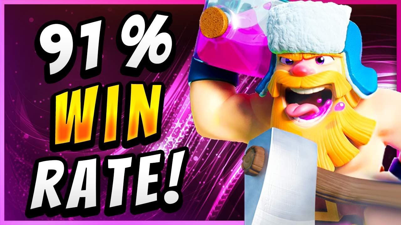 91% WIN RATE! BEST LUMBERJACK BALLOON DECK — Clash Royale