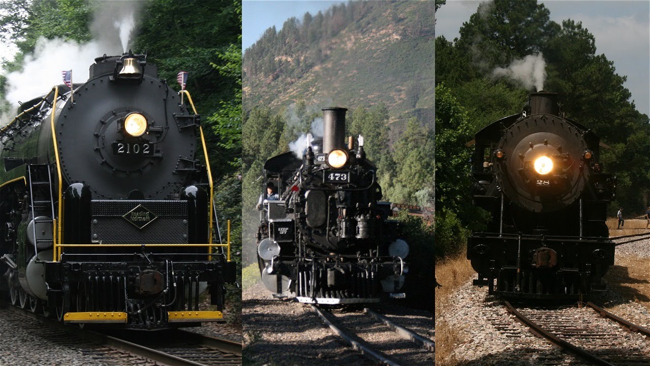 Steam Locomotives Working Hard