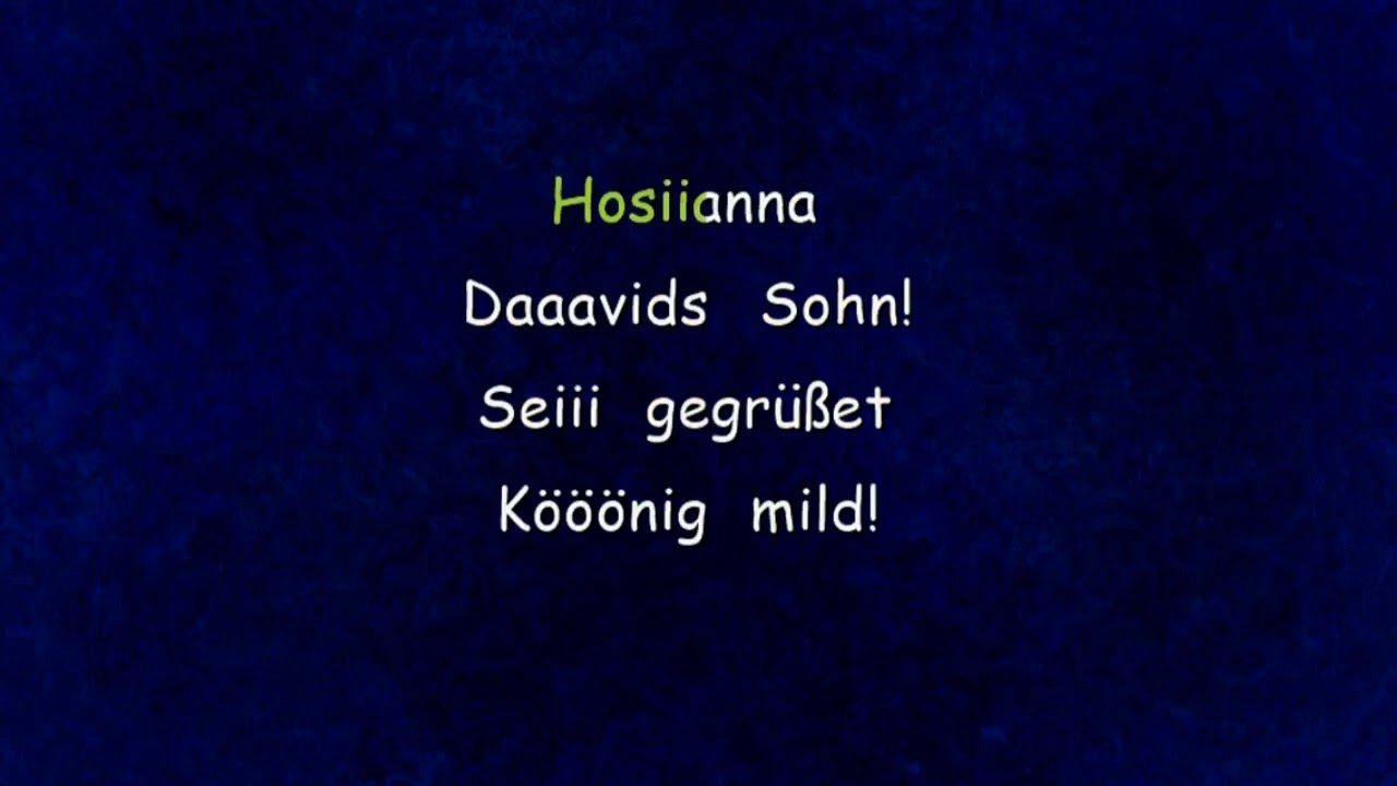 Tochter Zion Karaoke mit Lyrics 1. + 3. Strophe