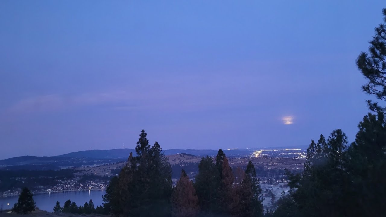 Full Moon Sunrise Liberty Lake Cam