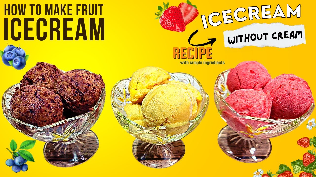 Ice cream without sugar! No cream / no milk! Only 2 ingredients! In 1 minute!