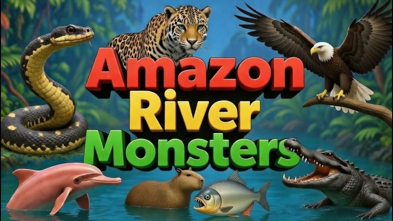 Monster Animals in the Amazon | Amazon River Monsters | Kids Animal Song