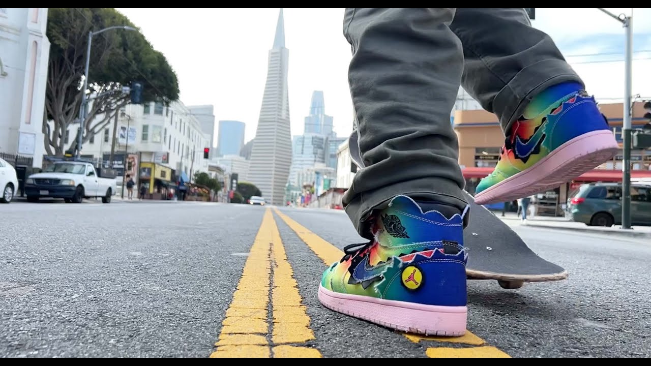 SKATING NIKE'S J BALVIN AIR JORDAN 1
