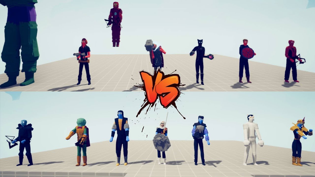 MARVEL MOD SUPER HERO Vs VILLAIN | Totally Accurate Battle Simulator | TABS