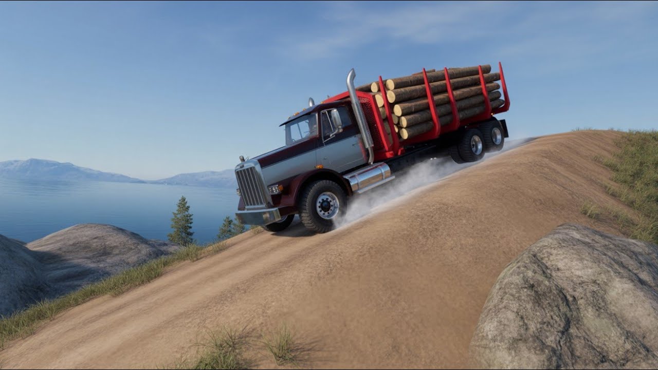 Surviving the Crazy Downhill Ride: Big vs. Small Cars in BeamNG.