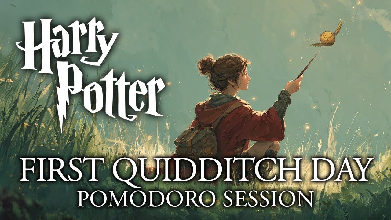 Study in the Quidditch Pitch 🟡🪽 2h Harry Potter Pomodoro Study Session