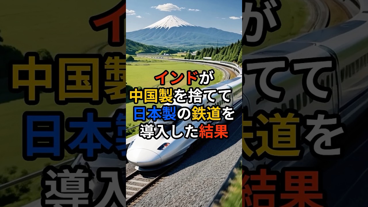 インドが中国製を捨てて日本製の鉄道を導入した結果 #shorts  #海外の反応 #japan
