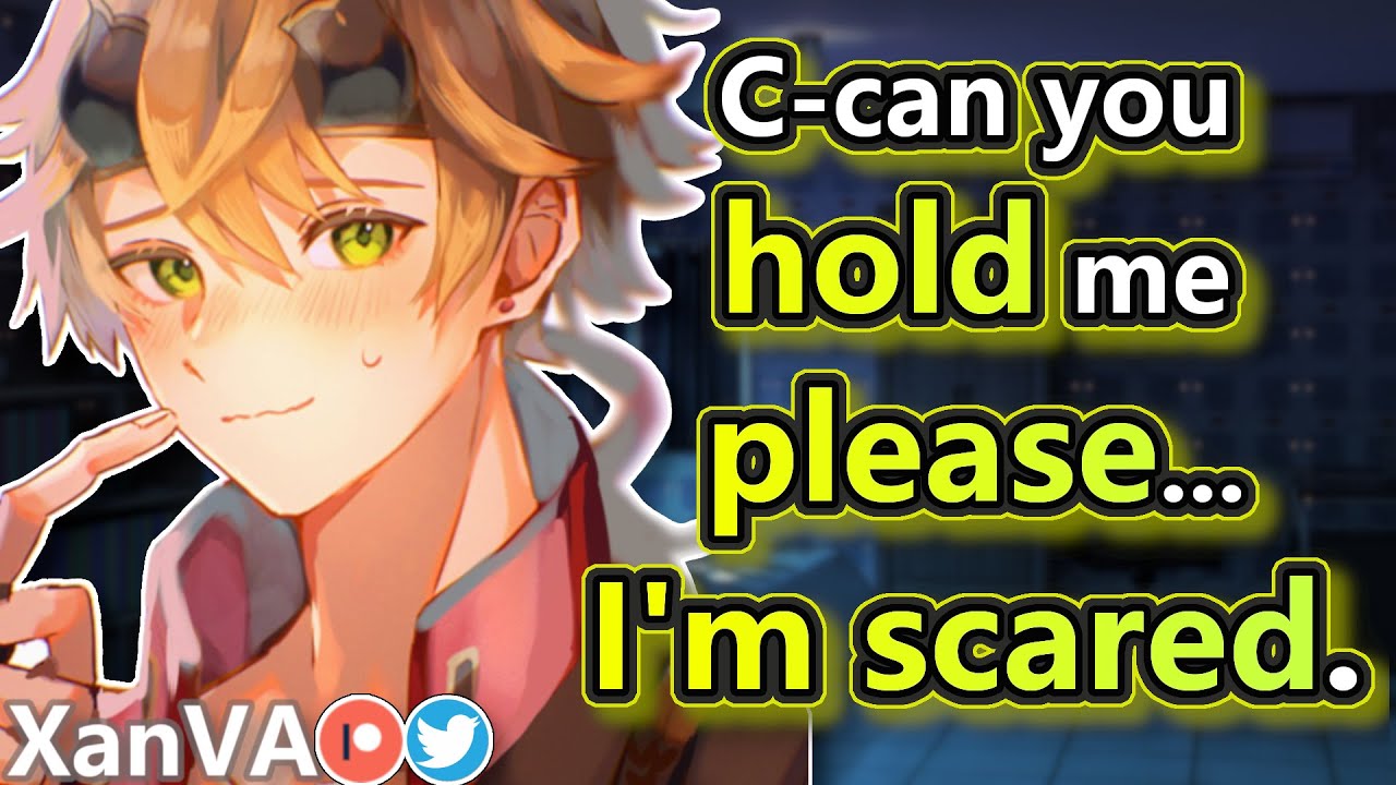Watching a Scary Movie with a Tough Guy😳(ASMR M4F)(Sleepover)(Tsundere..?)(Reverse Comfort)