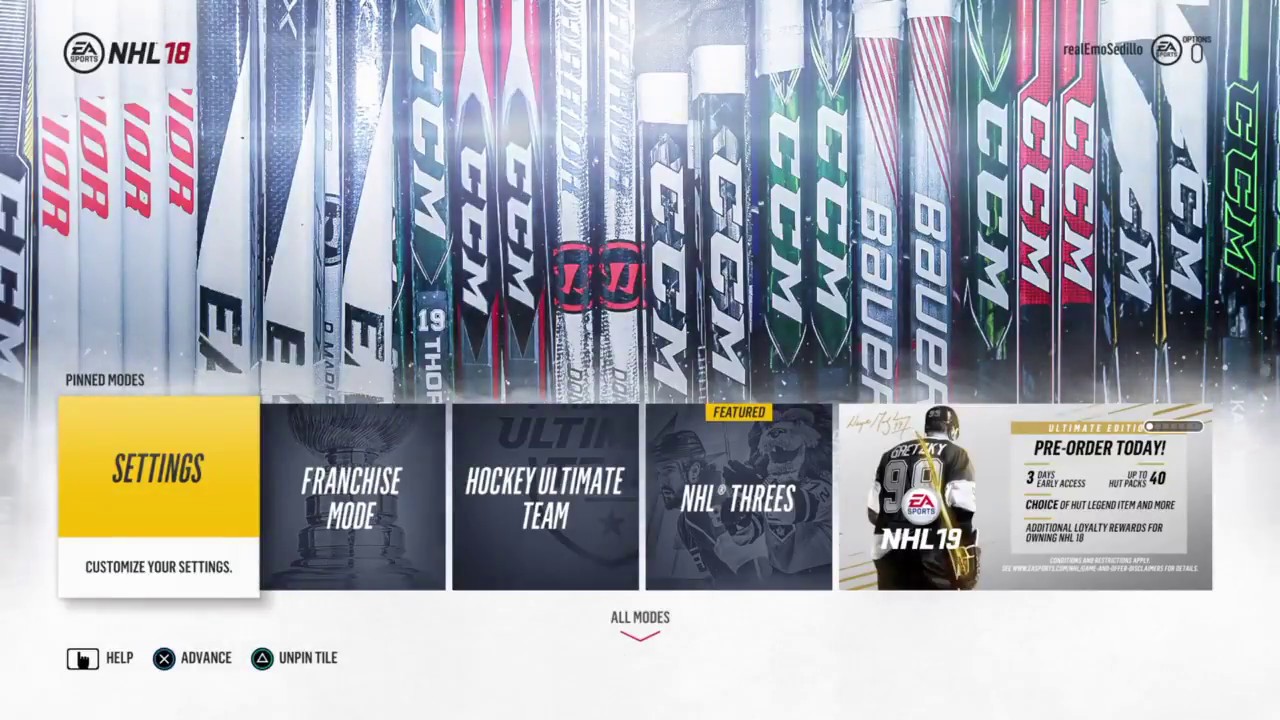 NHL 18 Realistic Sliders