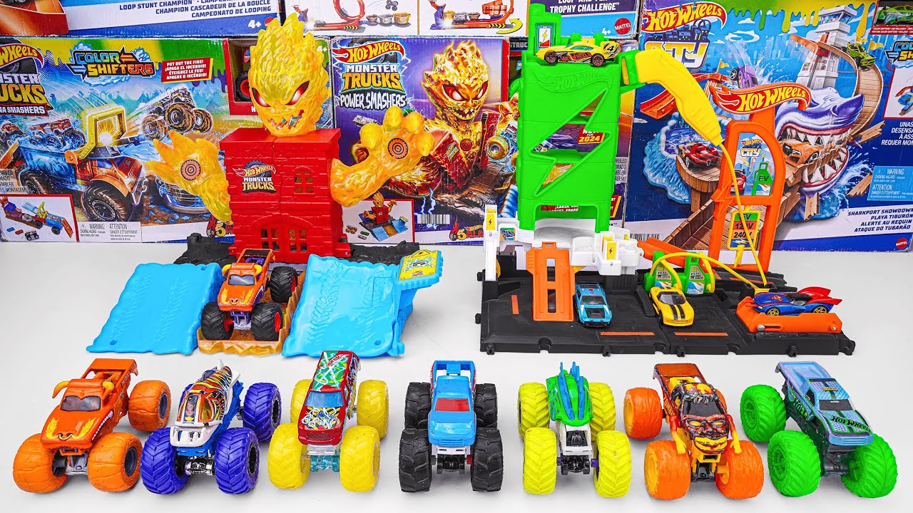Hot Wheels Collection Unboxing Review ASMR | Hot Wheels Super Recharge Fuel Station