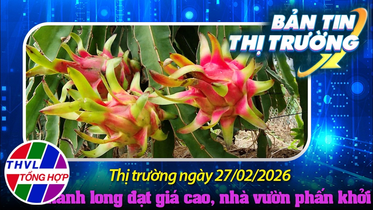 Bản tin thị trường (27/02/2026): Thanh long đạt giá cao, nhà vườn phấn khởi