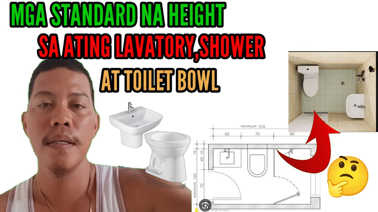 MGA STANDARD NA HEIGHT SA LABABO,SHOWER AT TOILET BOWL